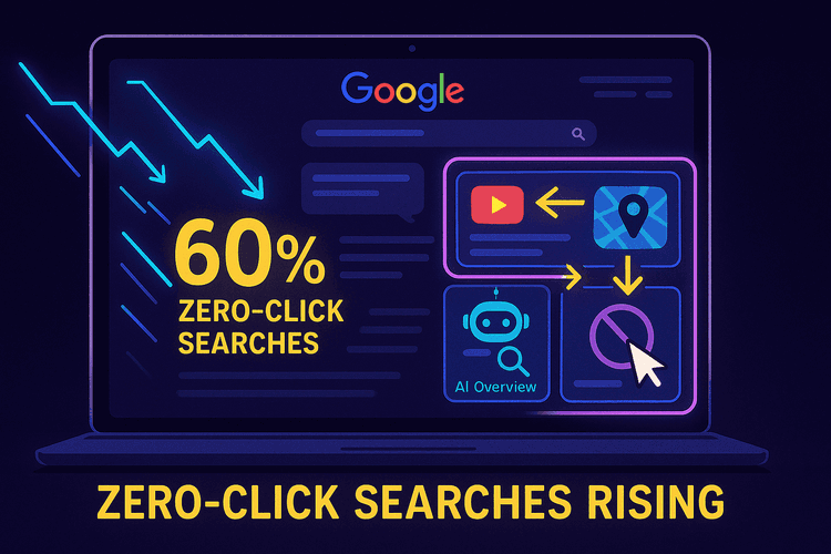 Zero-click searches în creștere, click-urile organice în scădere: raport