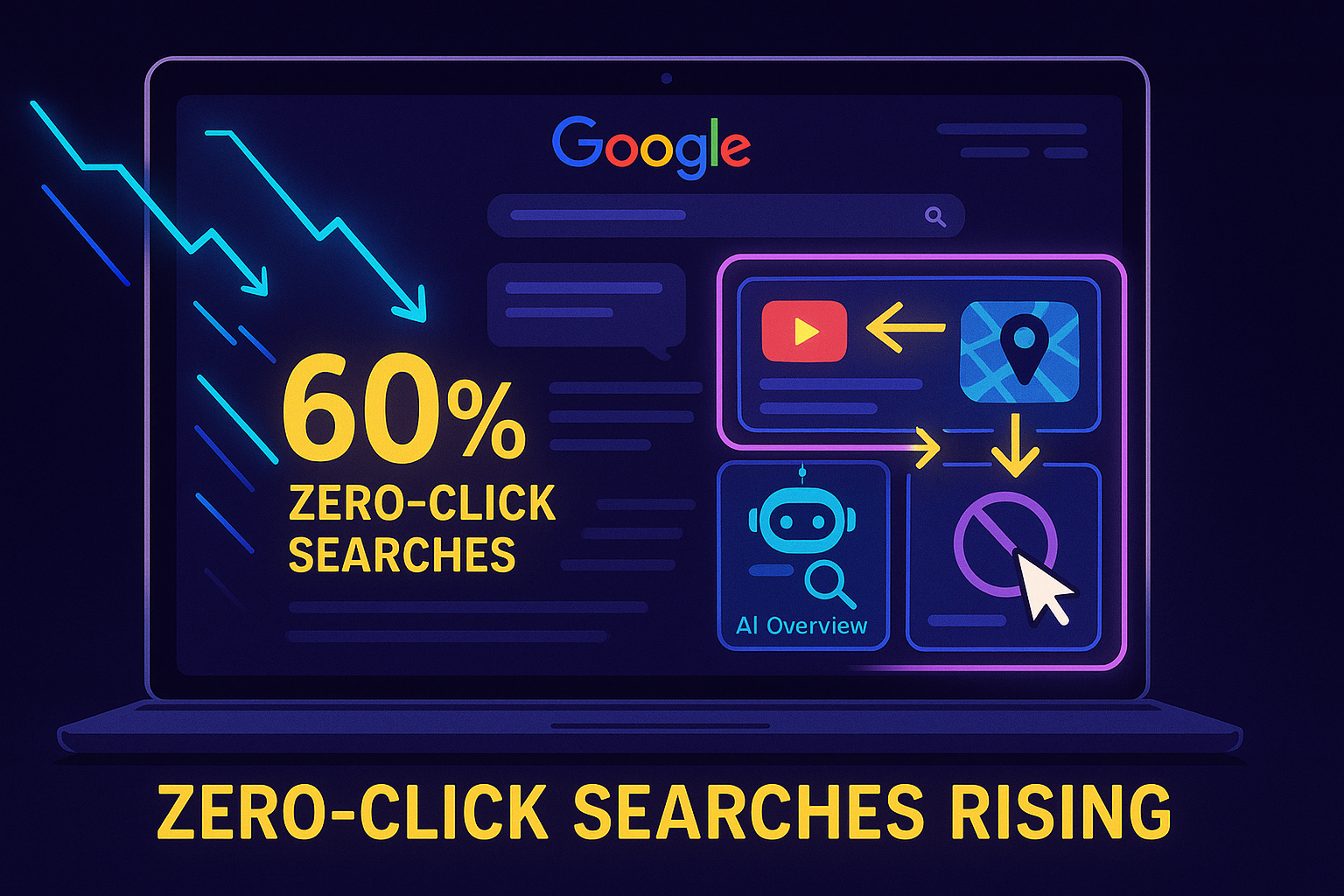 Zero-Click Searches on the Rise, Organic Clicks Declining: Report